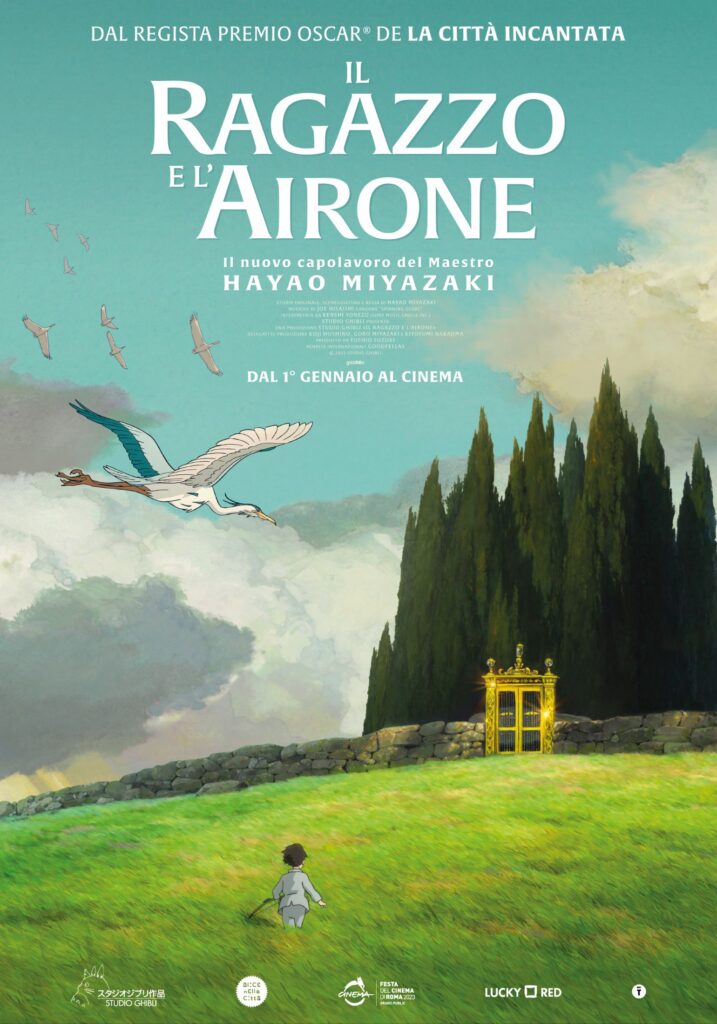 La locandina italiana de "Il ragazzo e l'airone"