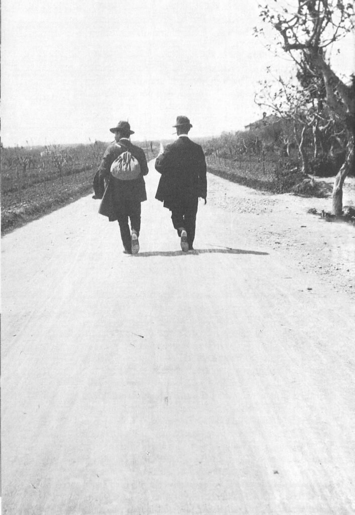 Hermann Hesse e il musicista Othmar Schoeck durante un viaggio in Italia nella primavera del 1911.